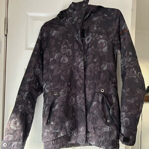 Roxy Black Floral Snowboard/ Ski Jacket